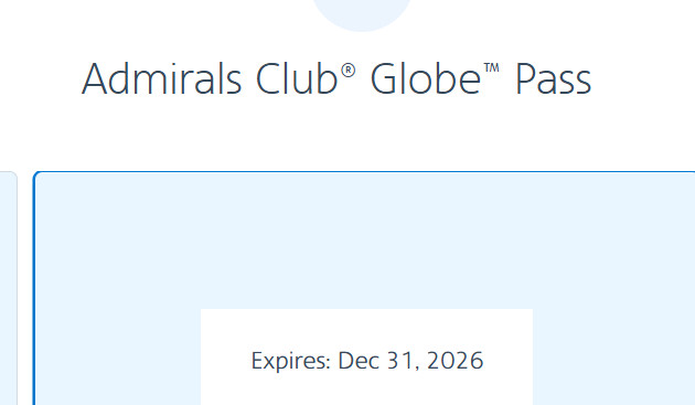 American Airlines Admirals Club Lounge Pass - Expires Dec 31 2026 - E-Delivery