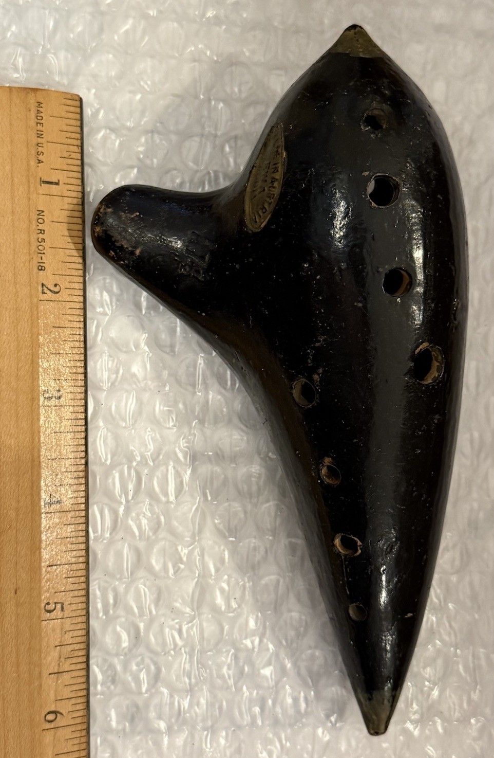 Beautiful Antique Vintage Black Flute-Made in Austria-Early Instrument-A 7 1/2