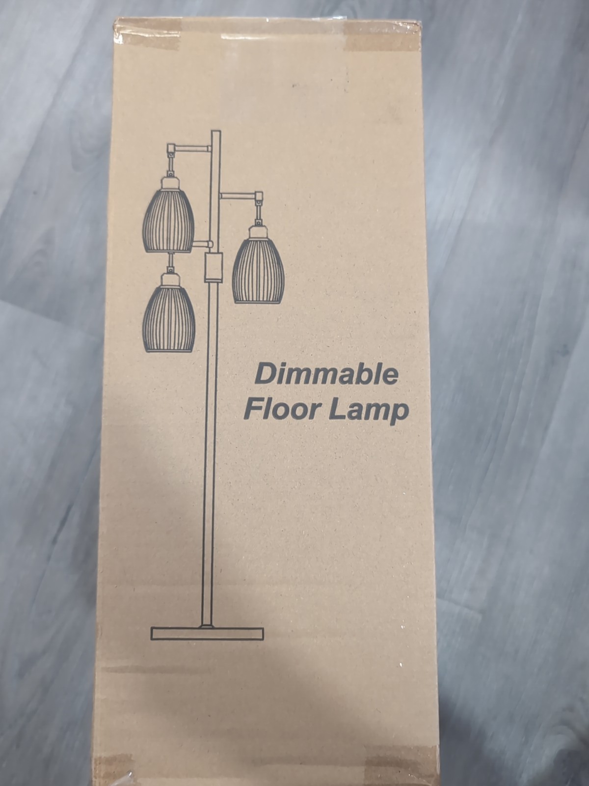 Dimmable Industrial Floor Lamps for Living Room, Gold Tree Standing Tall Lamp...