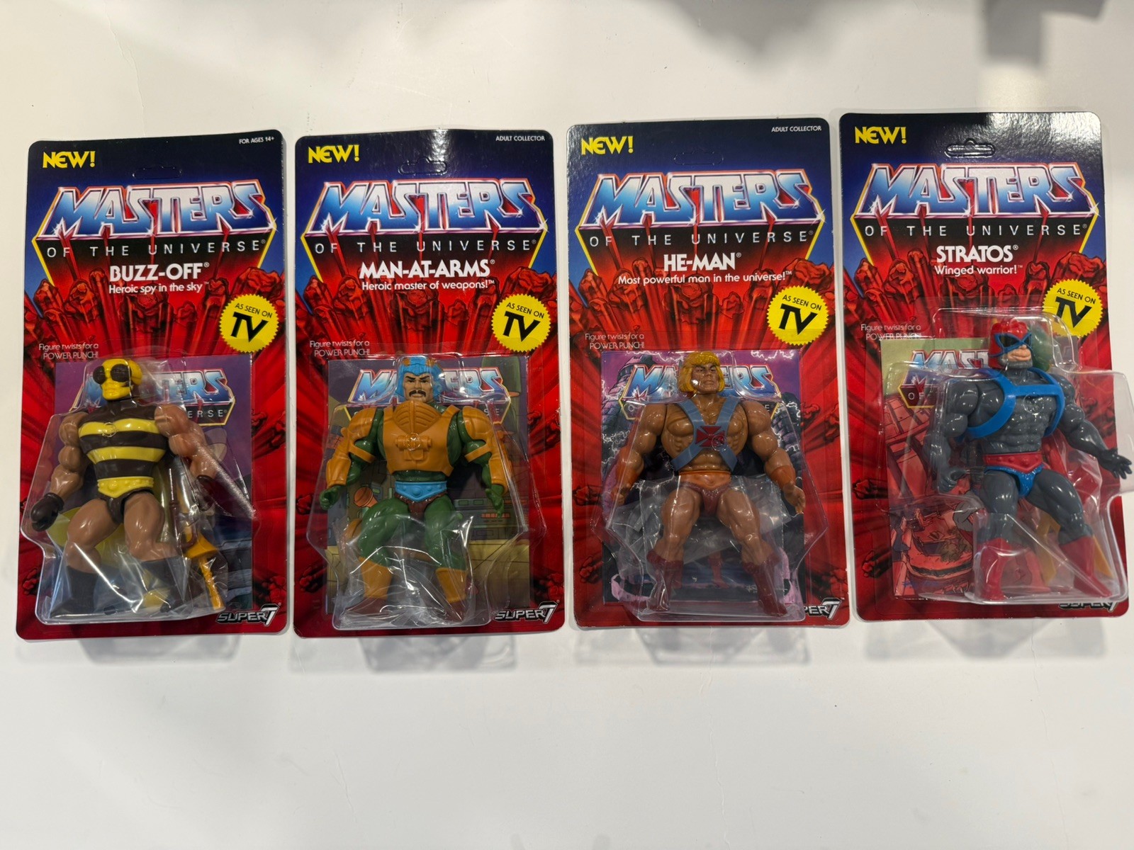 Masters of the Universe As seen on TV lot of 4 figures Super7 MOTU HE-Man