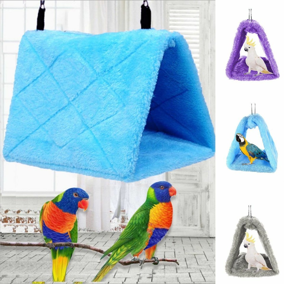 Pet Soft Warm Hut Hammock Bird Parrot Parakeet Budgie Cage Tent Bed Hanging Cave