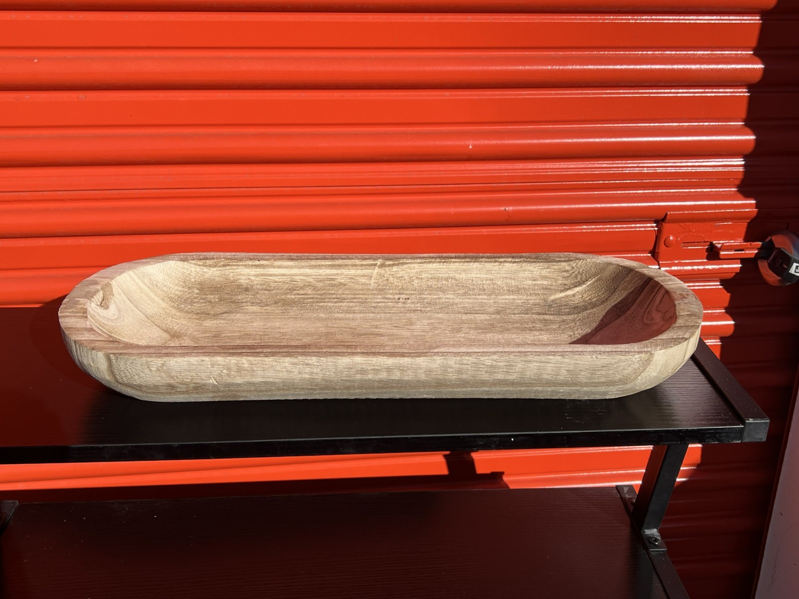 Hobby Lobby Decorative Wood Bowl 19.7 L x 8.2 W x 2.5 H in NWT