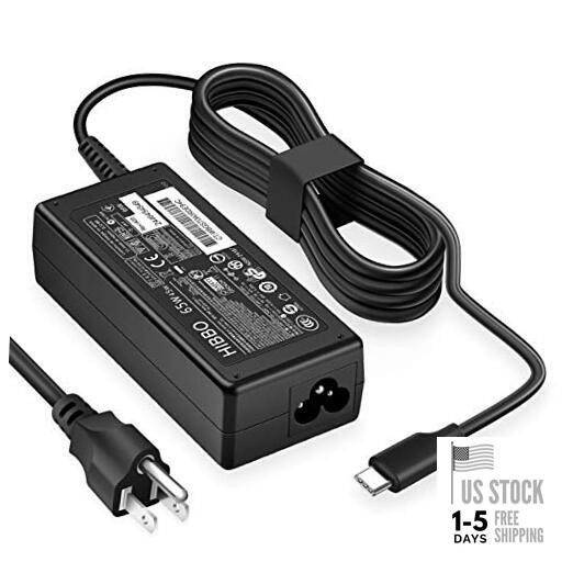 Charger Compatible with HP Laptop Chromebook 65W 45W USB C Fast Power USB-C