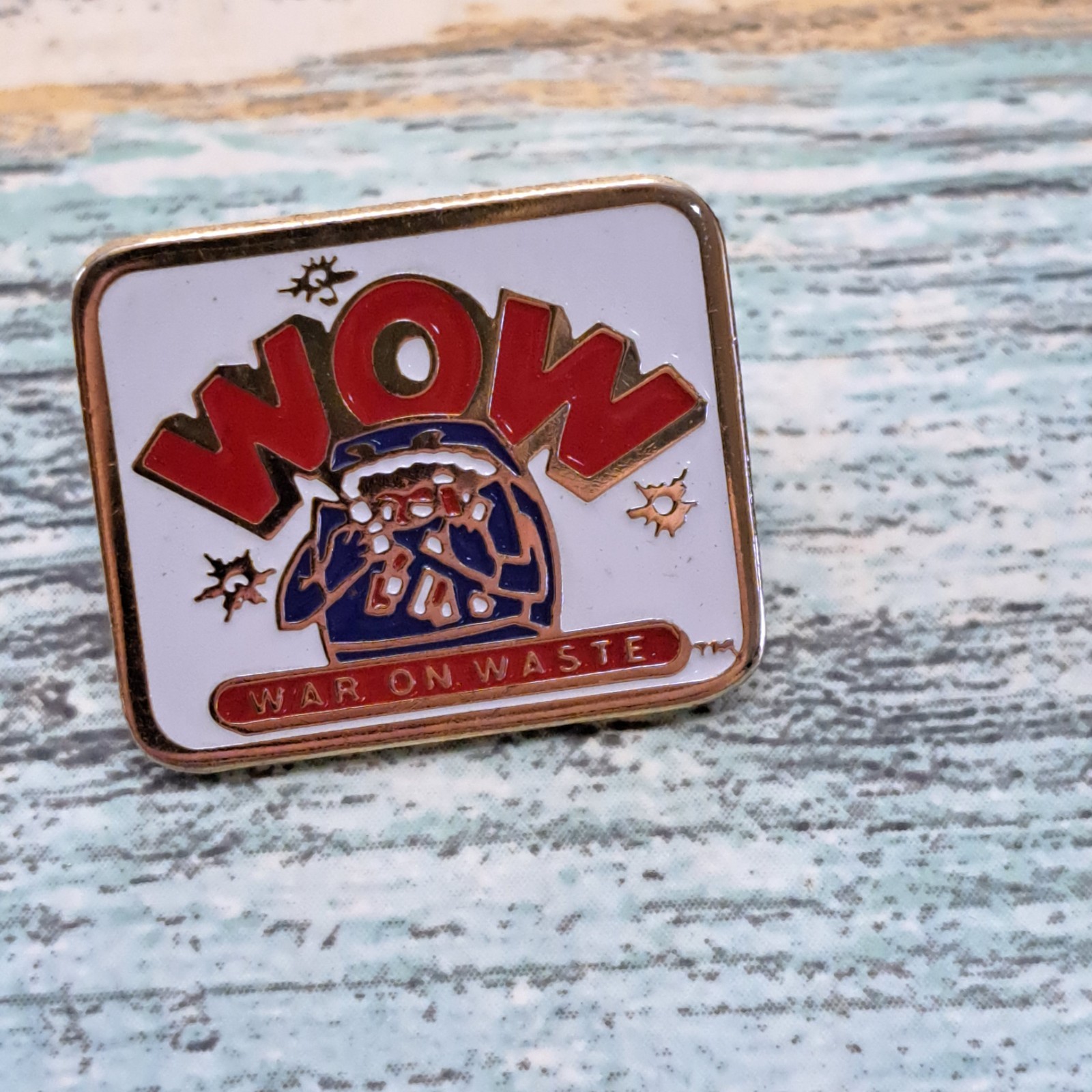 McDonald's Crew Employee Pin - WOW War On Waste