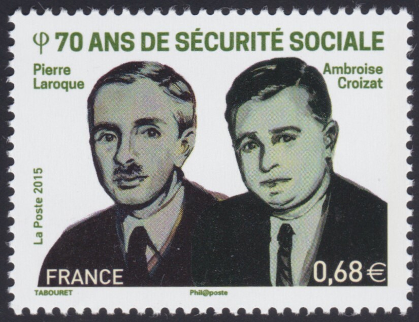 2015 France N° 4981 **70 Years Safety Social Pierre Laroque Ambroise Croizat