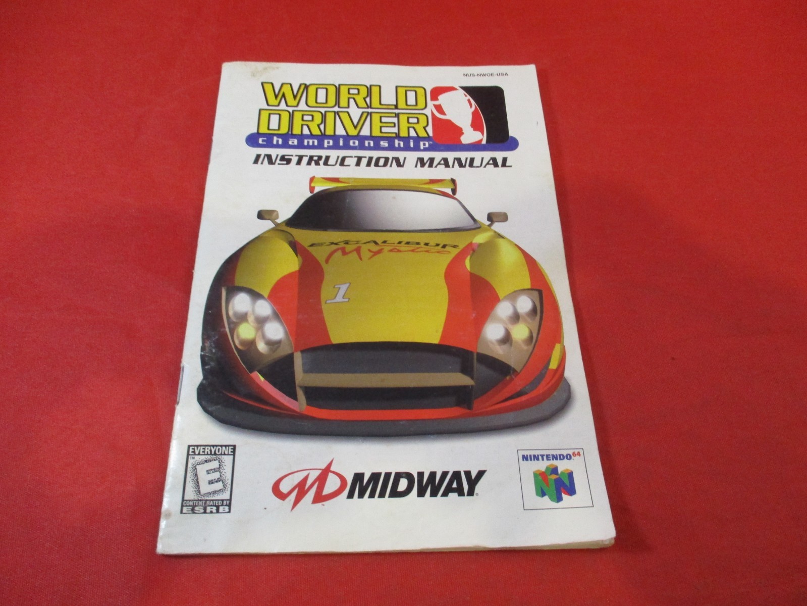 World Driver Championship Nintendo 64 N64 Instruction Manual Booklet ONLY