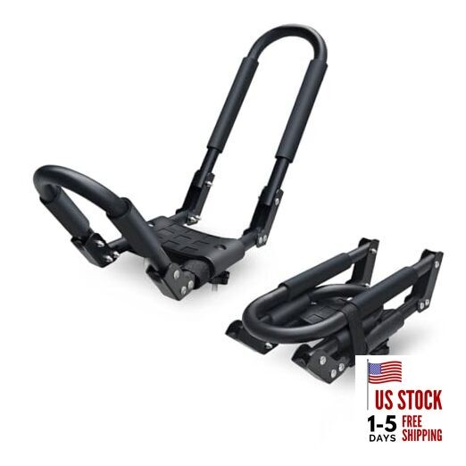 Folding Kayak Roof Rack 1 Pair 2pcs Foldable J-Bar Heavy Duty 1 Pair (2 Pcs))