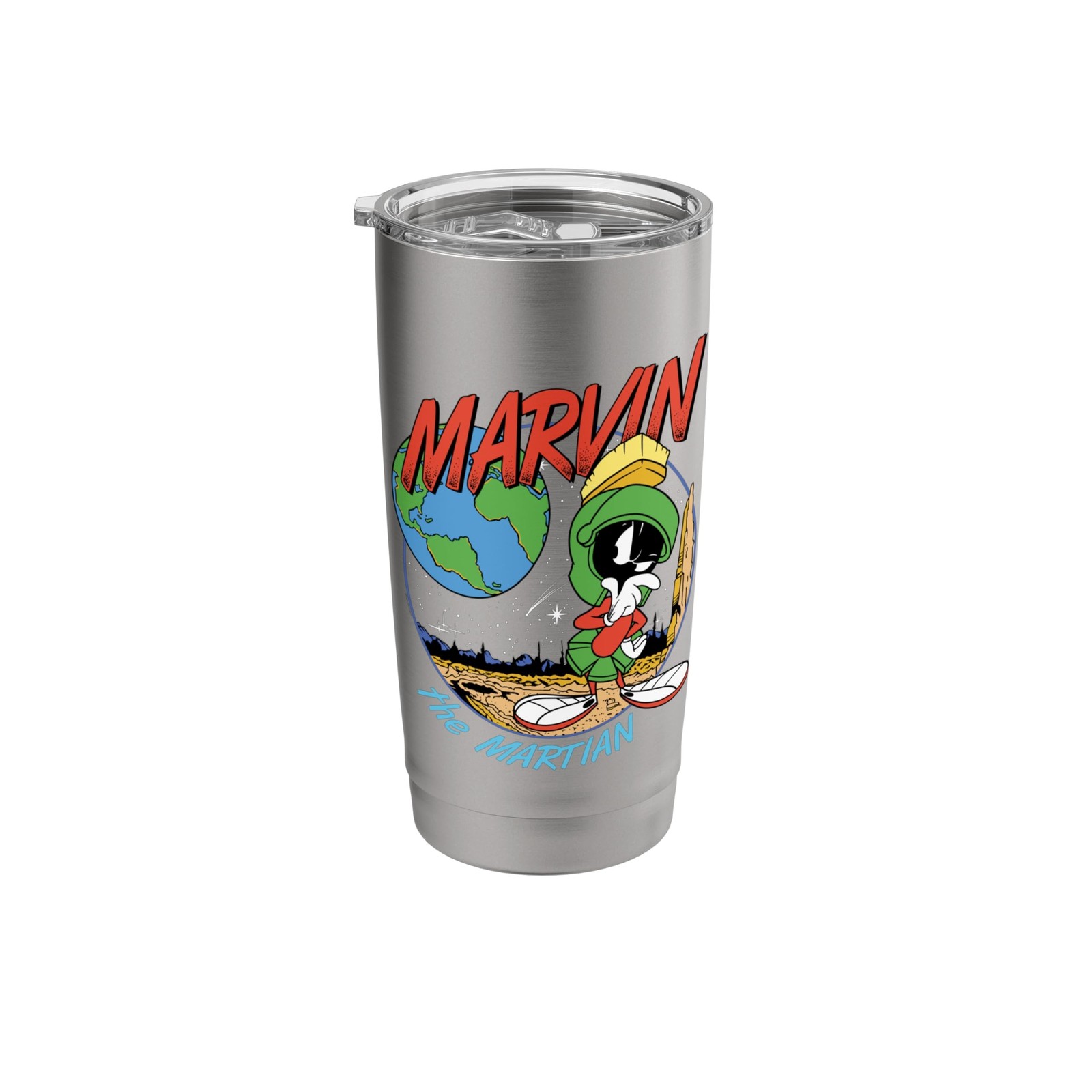 Marvin The Martian Space Stainless Steel Insulated Tumbler Brushed Steel