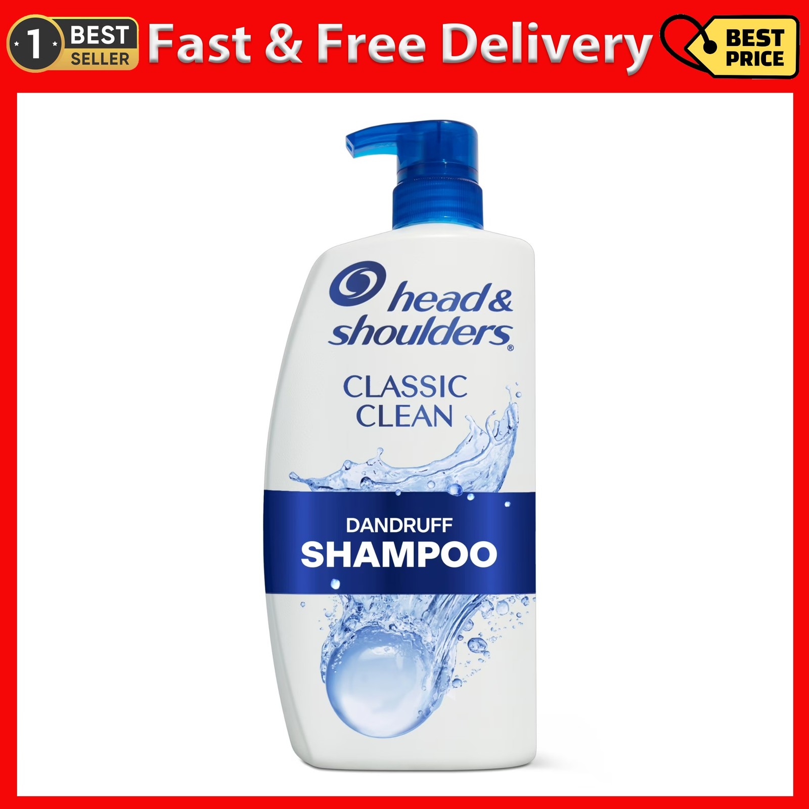Head and Shoulders Dandruff Shampoo, Classic Clean, 28.2 Fl Oz