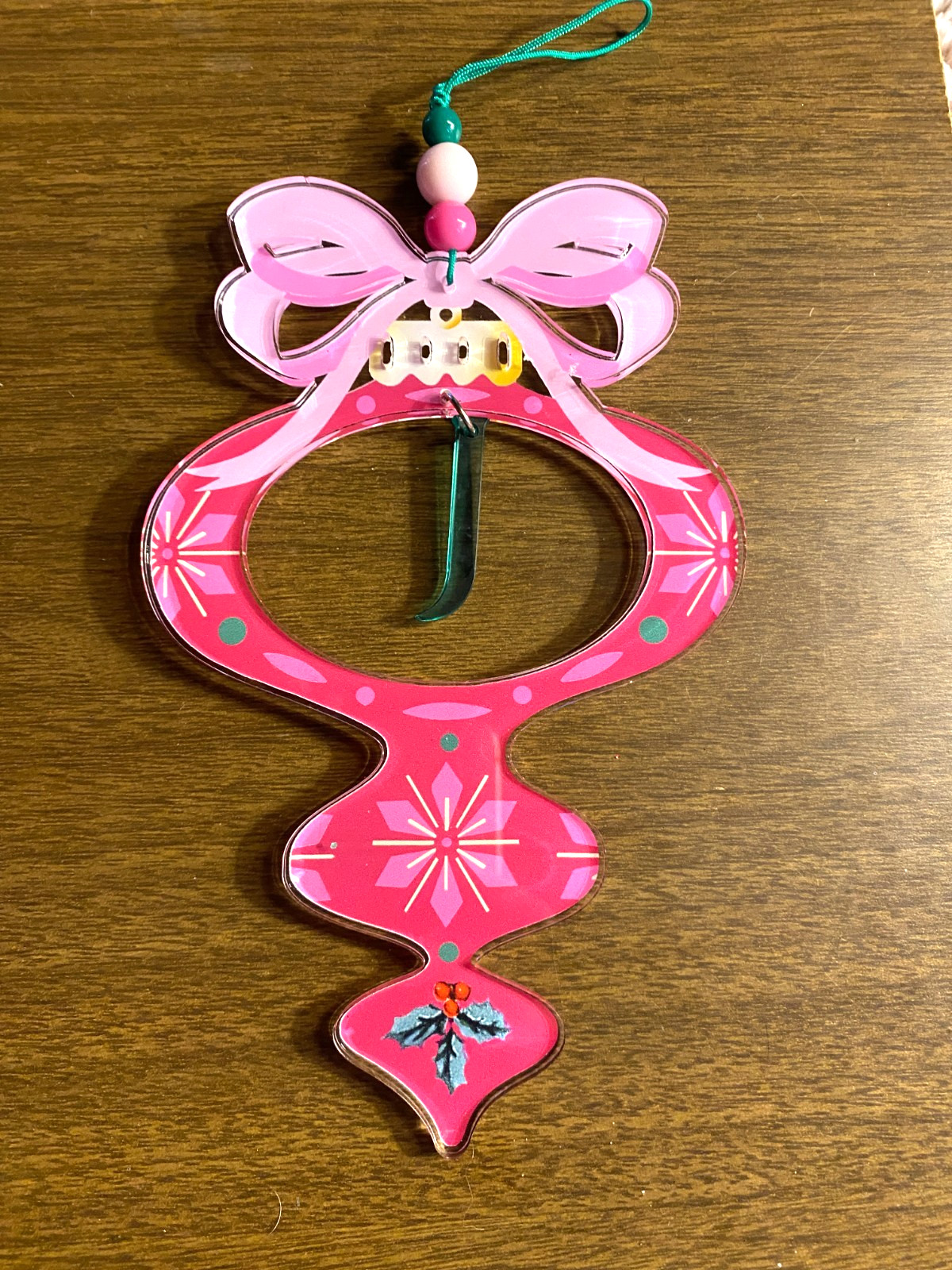 Acrylic Monogram Initial Letter J Christmas Ornament 7"