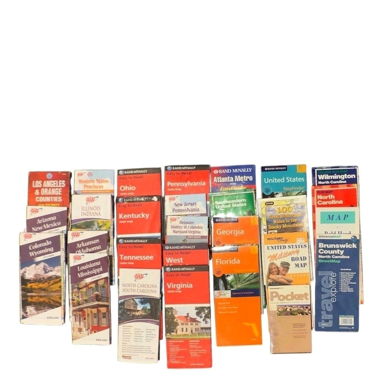 AAA Rand McNally Map Lot 25 State City Road Maps Motorcycle Travel 2009–2011