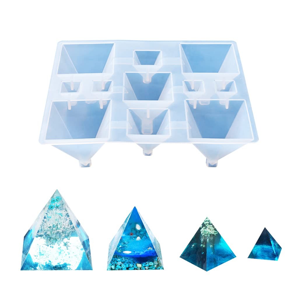 Silicone Candle Molds Pyramid Candle Molds for Resin Casting, Jewelry Making,...