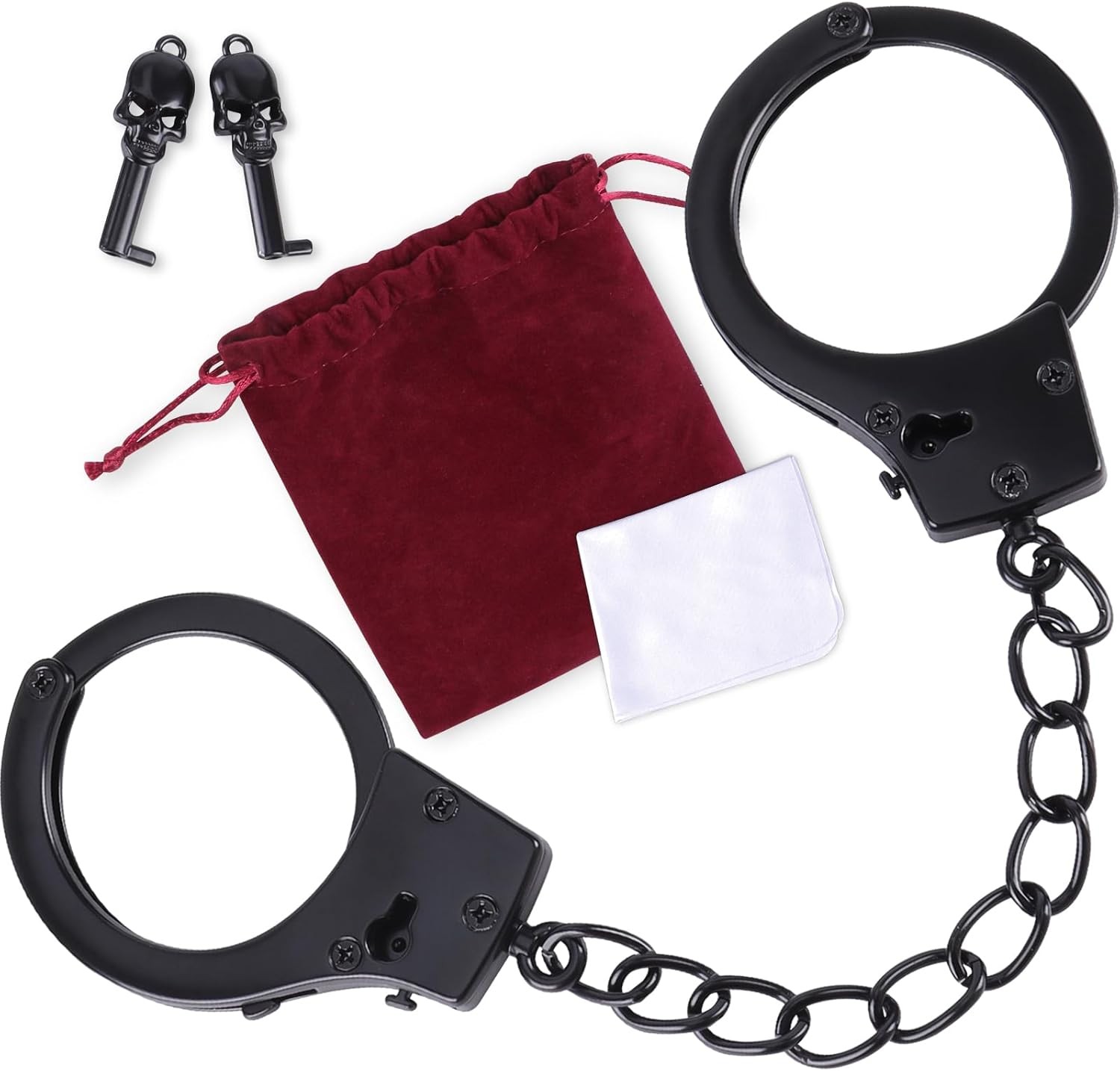 Upgrade Metal Handcuffs Double Lock Steel Police Edition Professional Grade Hand
