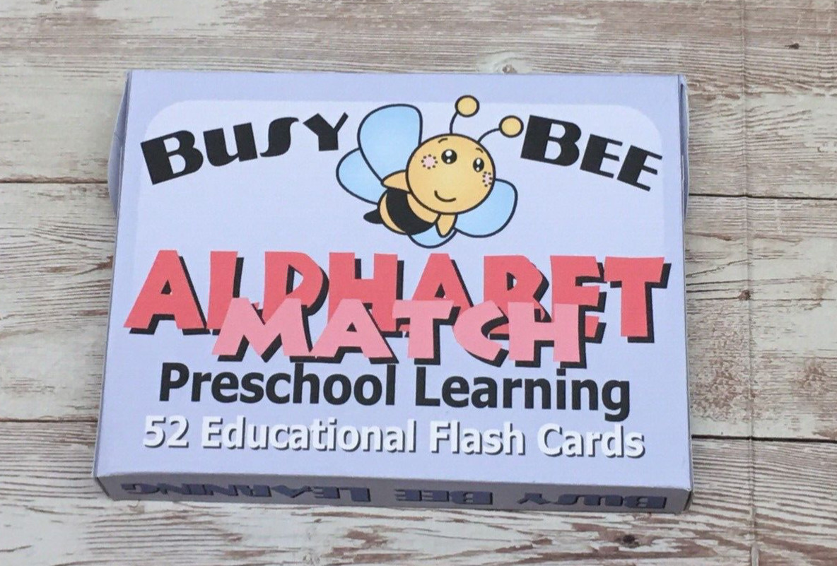 Alphabet Match - Busy Bee Preschool Learning - 52 Educational Flash Cards