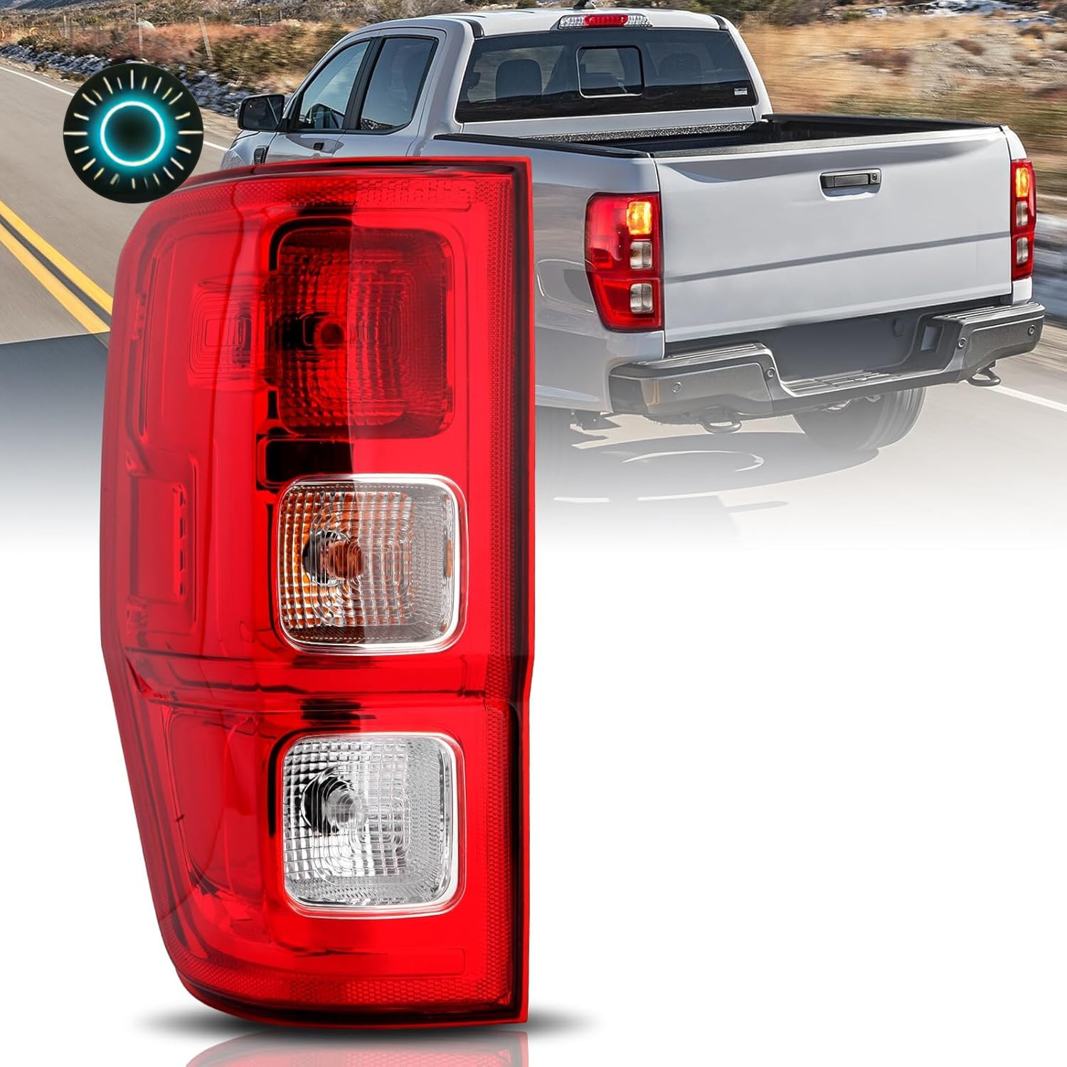 Tail Light Assembly Compatible with 2019 2020 2021 2022 2023 Ford Ranger Halogen