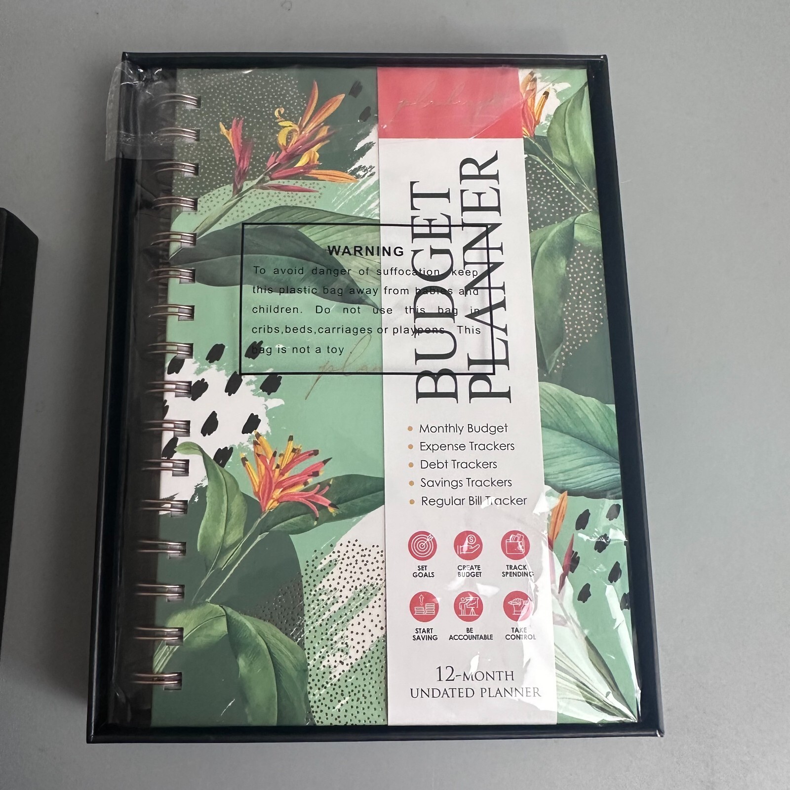 PLANBERRY Budget Planner Premium  Undated Monthly Finance Organizer Financial