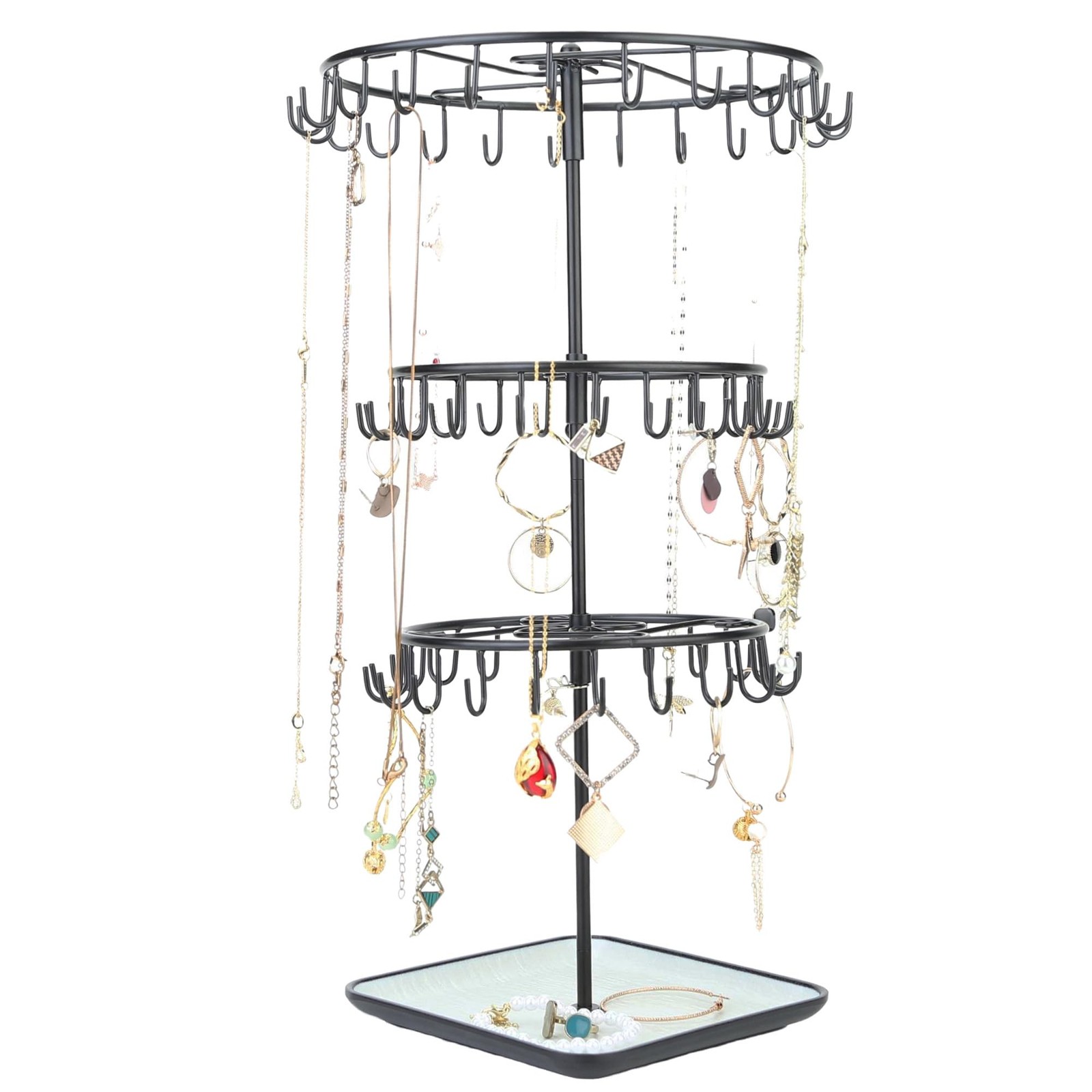 Multi-layer Jewelry Organizer Chic Box Metal Jewelry for Ladies Stylish Storage