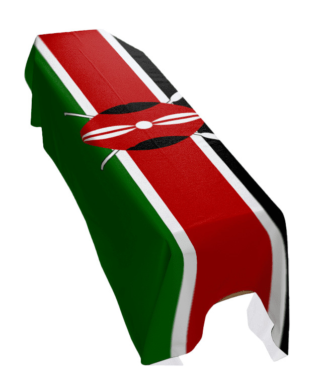 Kenya Coffin Drape Flag - Premium Quality and Made To Order in the UK