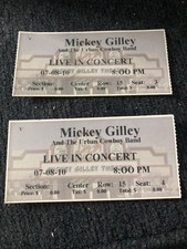 2 Mickey Gilley Show/Concert Tickets Branson, MO At Mickey Gilley Theater 7-8-10