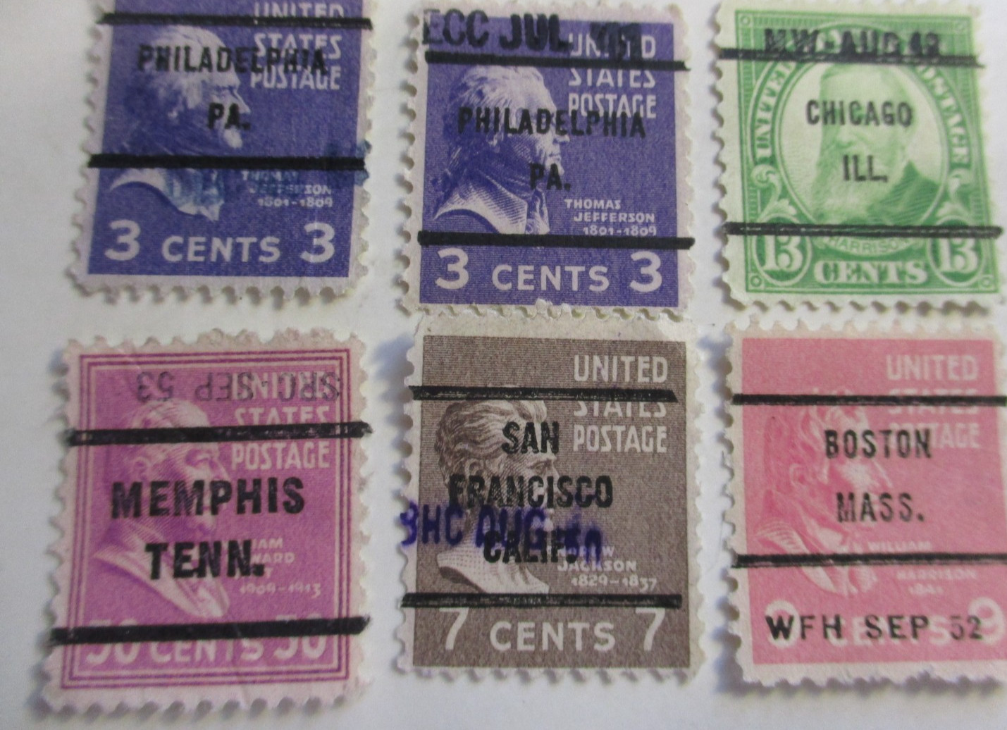 PRECANCEL ( 6 )   "DATED PRECANCEL"   PSS#Un/Ckd See Pic