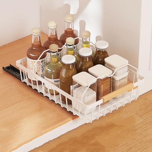Pull Out Cabinet Organizer, Heavy Duty Slide Out Drawer, White pump [standard]