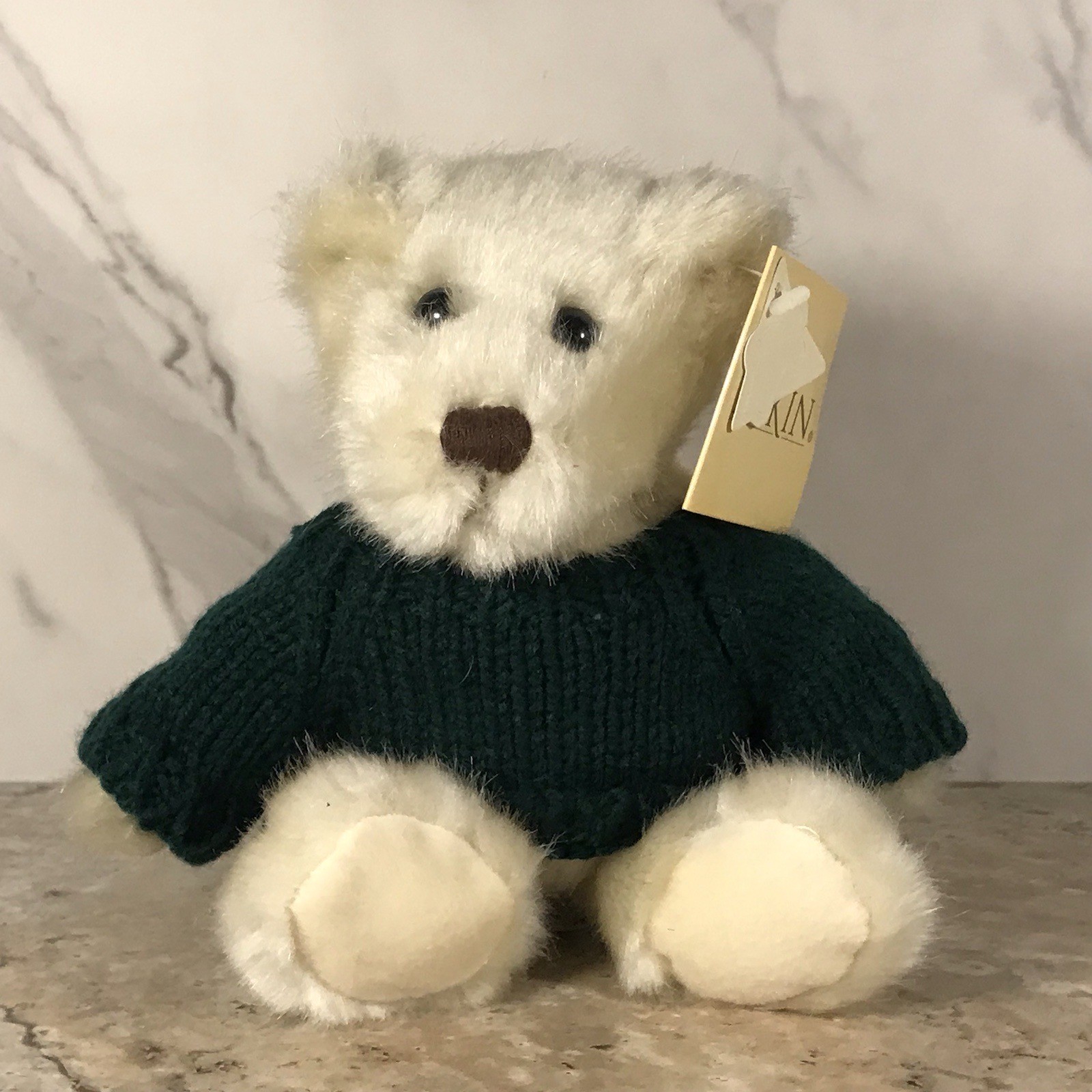 VINTAGE DAKIN BABY BEARS COLLECTION WILLIAM TEDDY BEAR GREEN SWEATER WITH TAGS