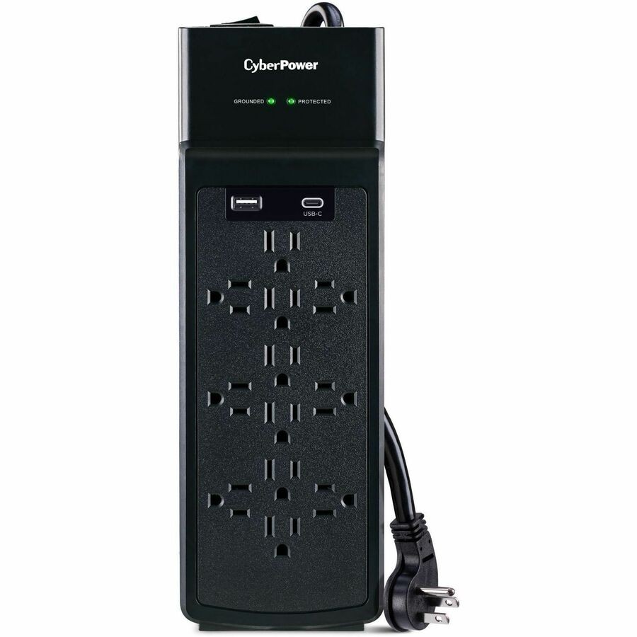 CyberPower CSP1206UC Home Office 12 Outlet Surge Protector with 3000 J Surge