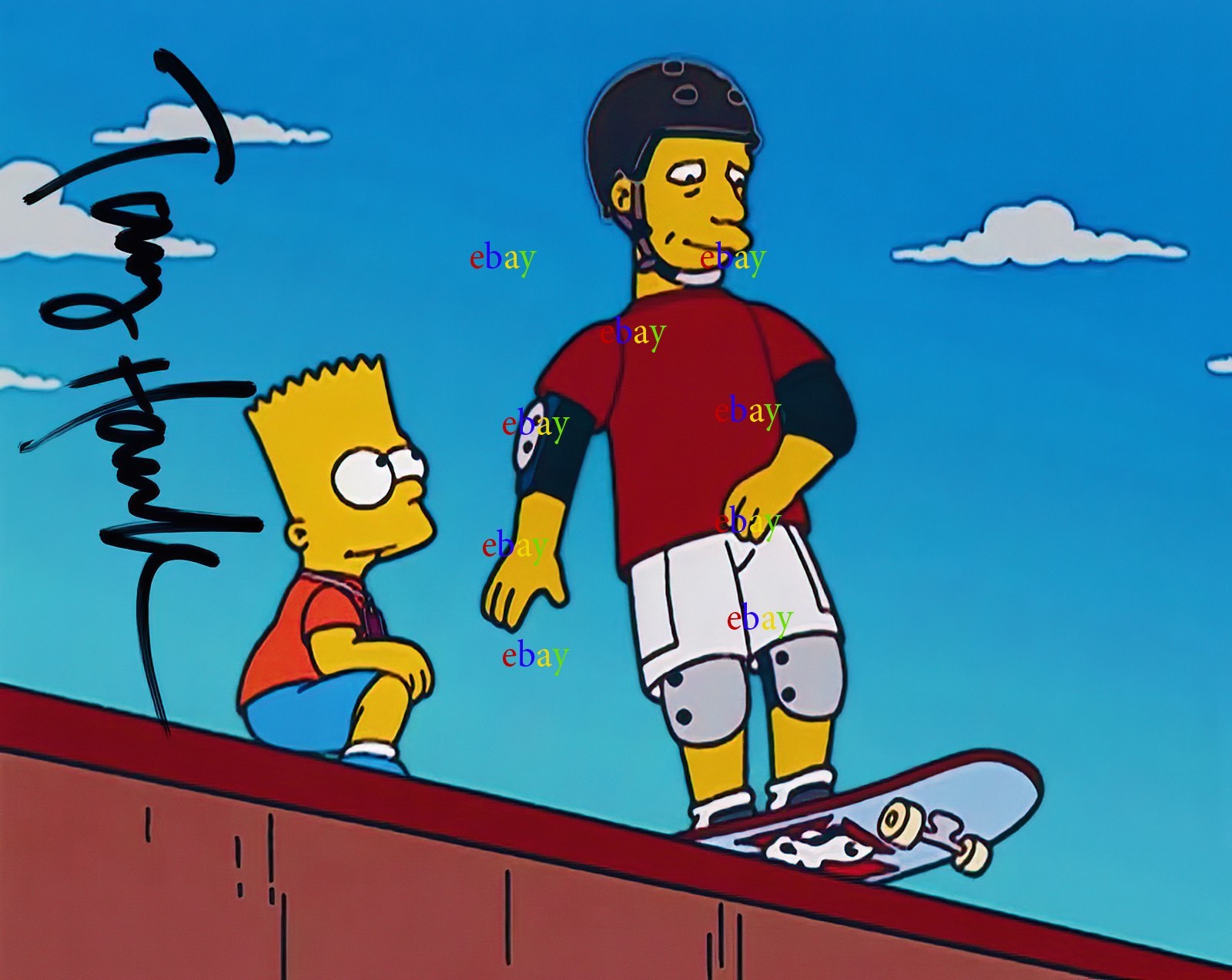 Tony Hawk The Simpsons Skateboard Legend Autographed Signed 8x10 Photo Reprint