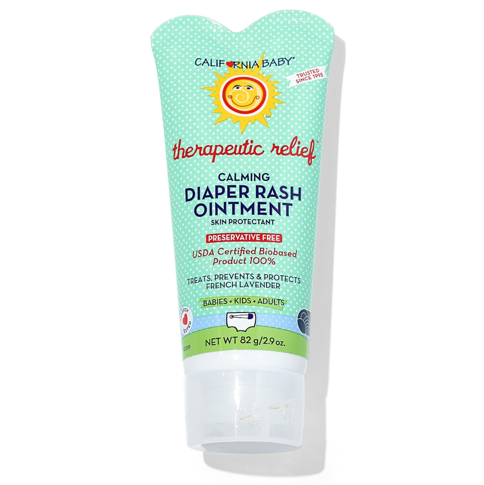 California Baby Calming Diaper Rash Cream | 100% 2.9 Ounce (Pack of 1), White 