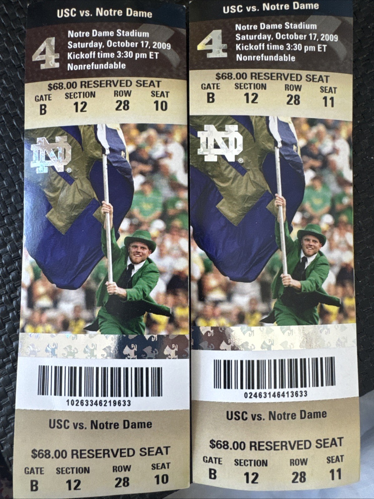 USC NOTRE DAME TICKETS 2009