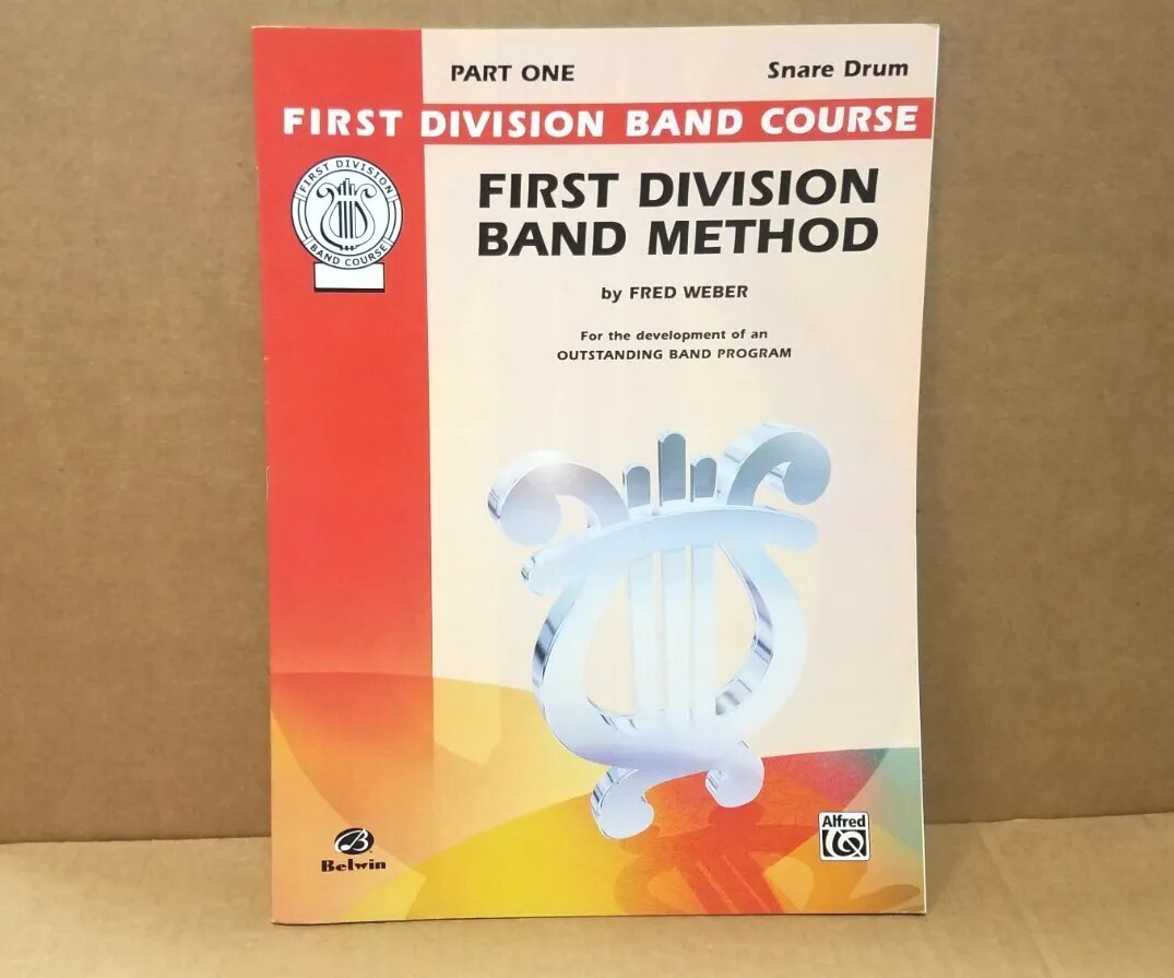 Snare Drum First Division Band Book Method Part 1 One New old stock Weber 