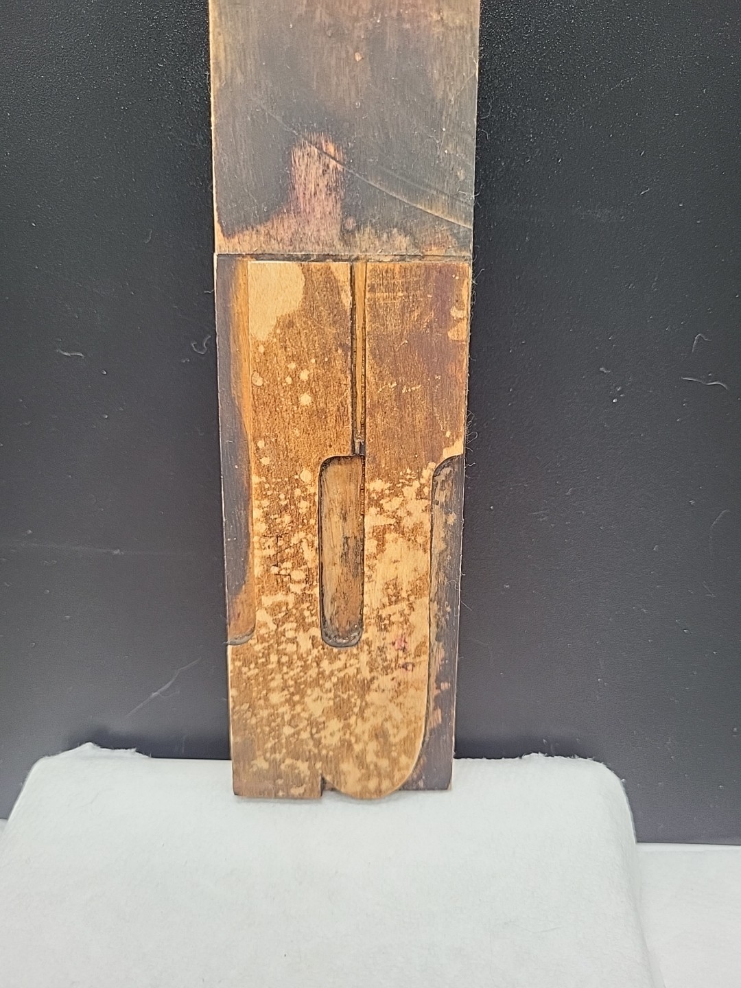 Vintage Letterpress WOOD LETTER U PRINT TYPE Printing Print 6" Block Newspaper 