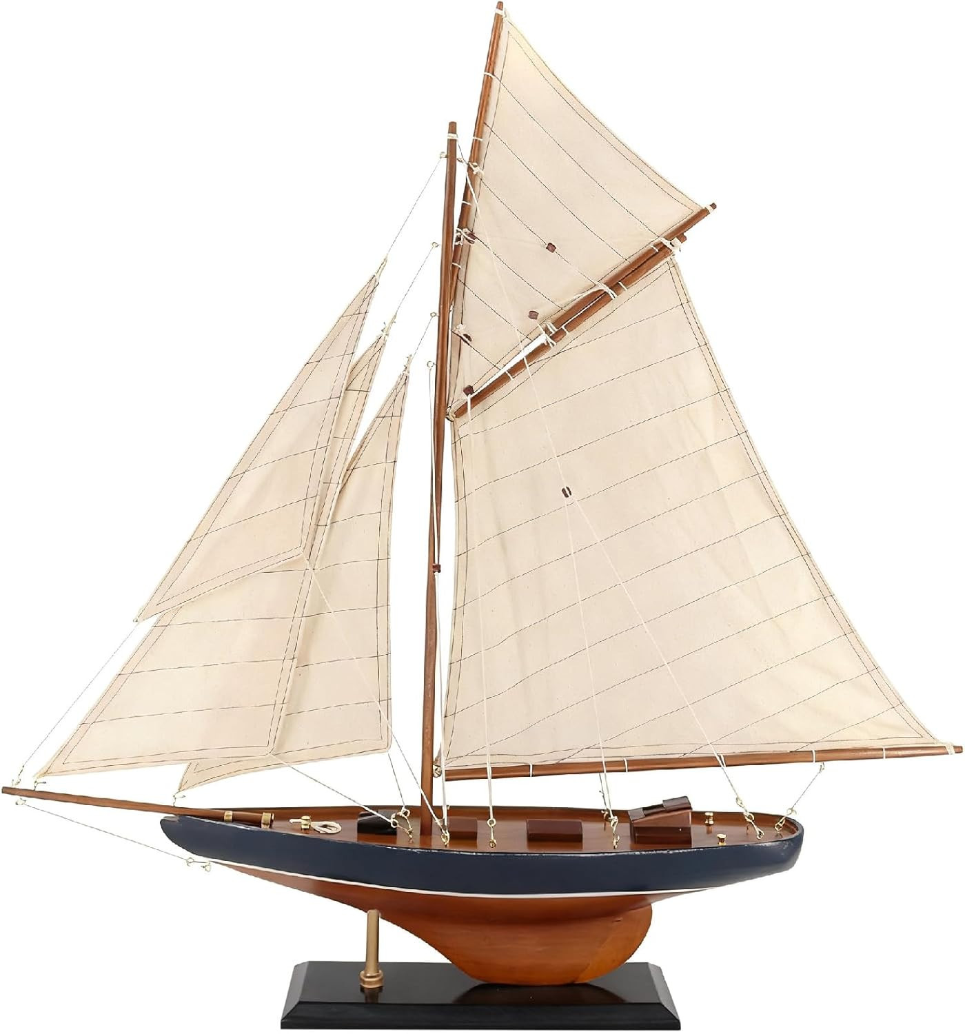 25" Wooden Sailboat Model Columbia America'S Cup Ship Nautical Yacht Vintage Rus