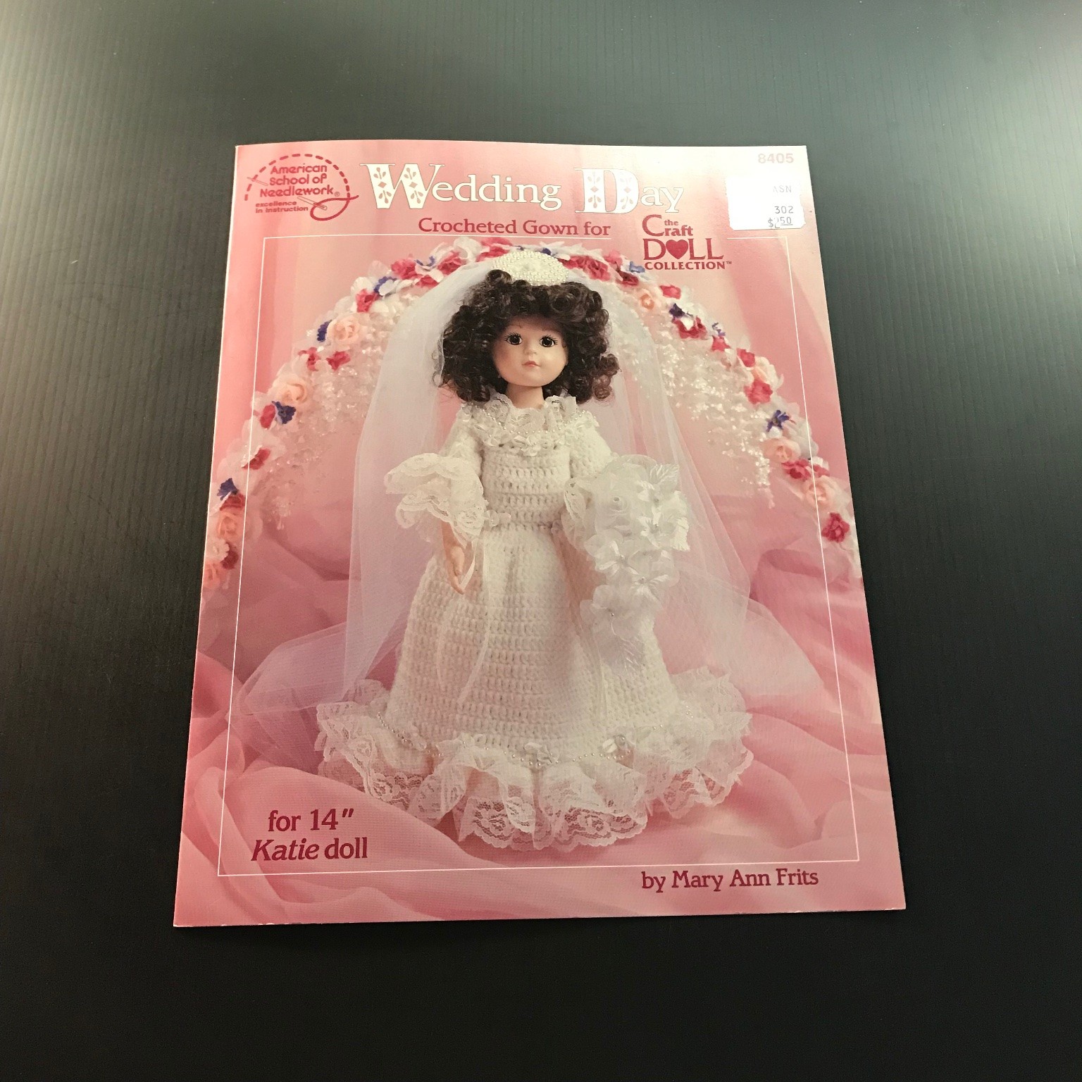 Wedding Day Crocheted Gown for 14" Katie Doll Mary Ann Frits 1997 Craft Pattern
