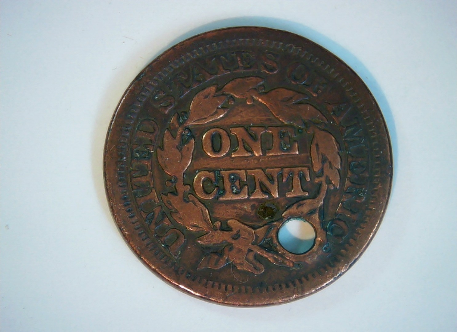 United States 1847 1 Cent Braided Hair Large Cent Coin