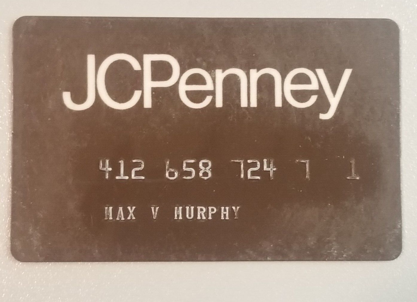 Vintage 1980's Brown JCPenny Credit Card Department Store