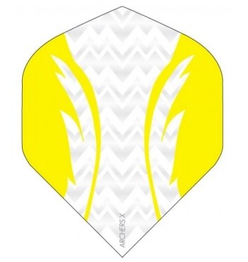 Archers X Pro White Yellow Standard Dart Flights