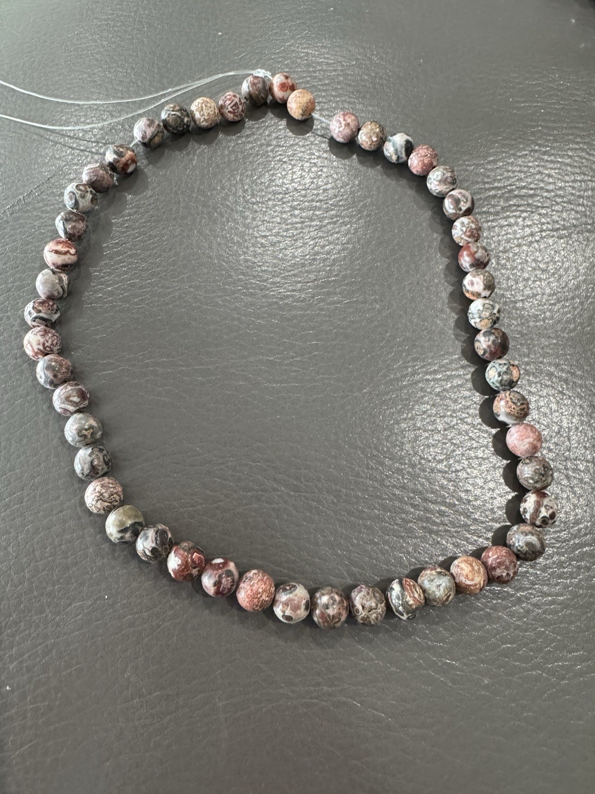 Hi Quality Natural Leopard Skin Jasper Stone Beads Beige Gray Black Red