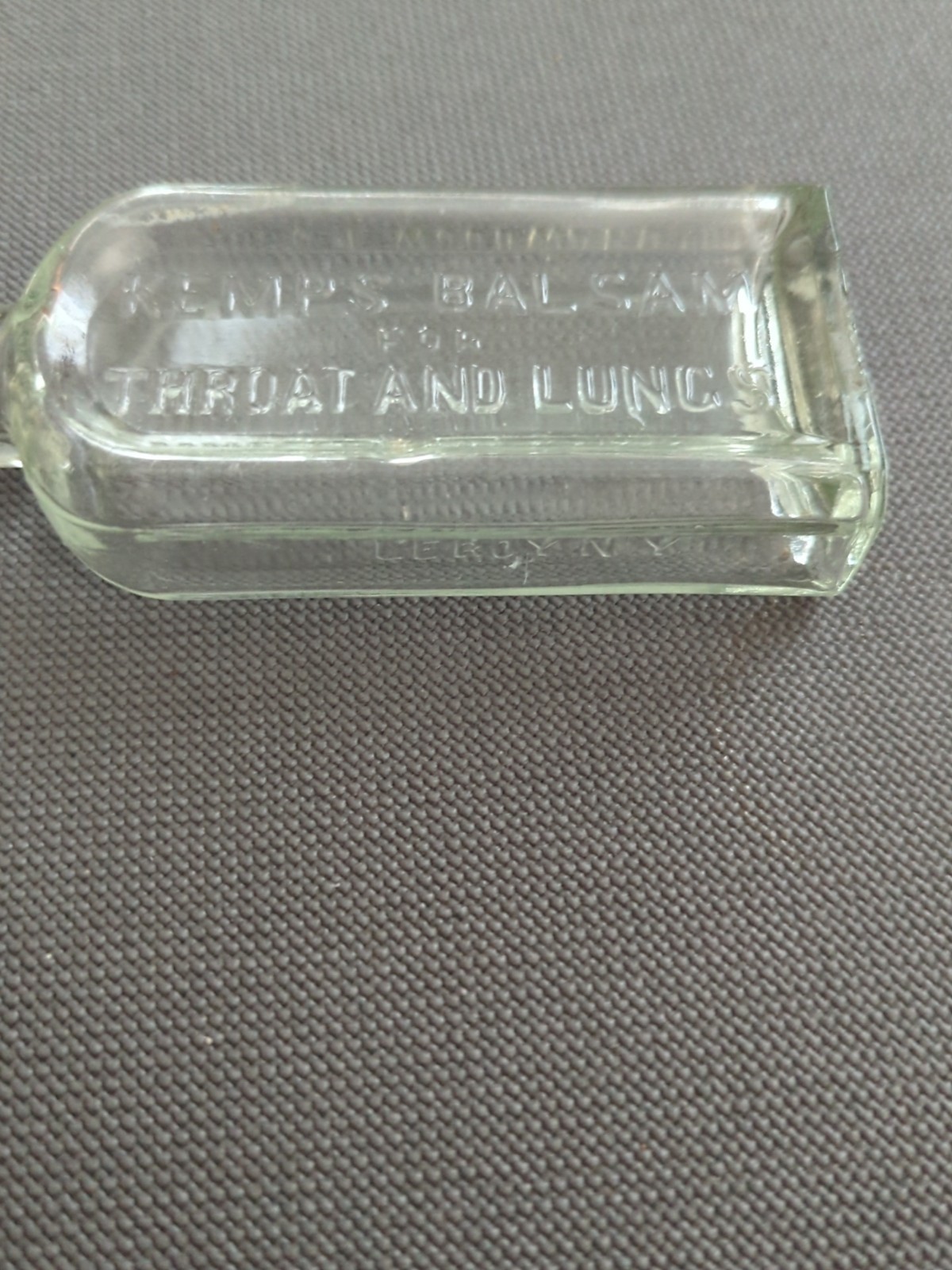 KEMP'S BALSAM FOR THROAT AND LUNGS Bottle by O.P. Woodward, Leroy, N.Y.