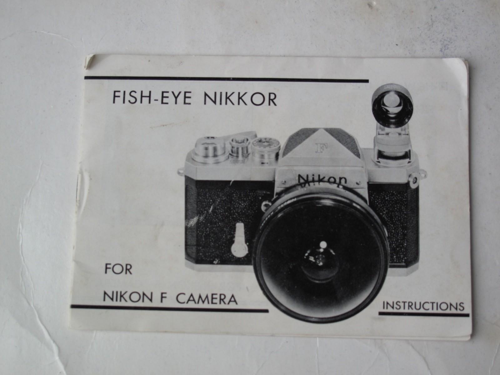 Nikon F camera fish-eye Nikkor instruction manual,  US SELLER "LQQK"