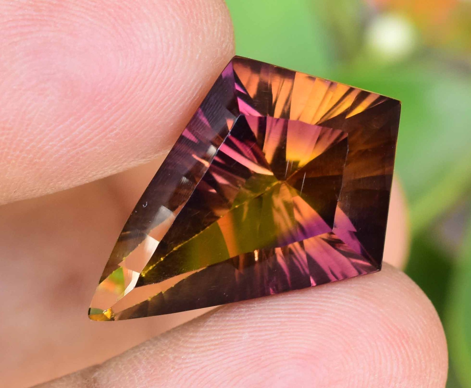 Natural Bolivia Ametrine Bi-Color 19.30 Ct Untreated Certified Loose Gemstone