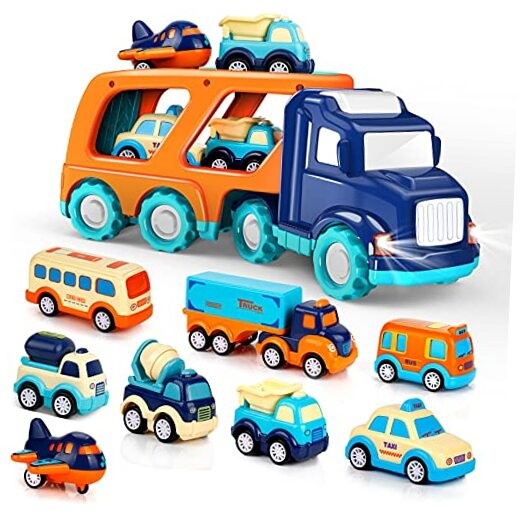 9 Pack Cars Toys for 2 3 4 5 Years Old Toddlers Boys and Girls Gift, Big Blue