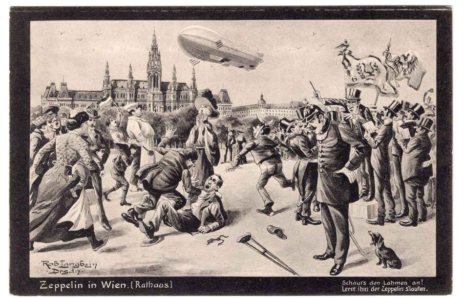 Zeppelin/Airmail Ca 1914 AK ZEPPELIN Su Vienna (FA0676)