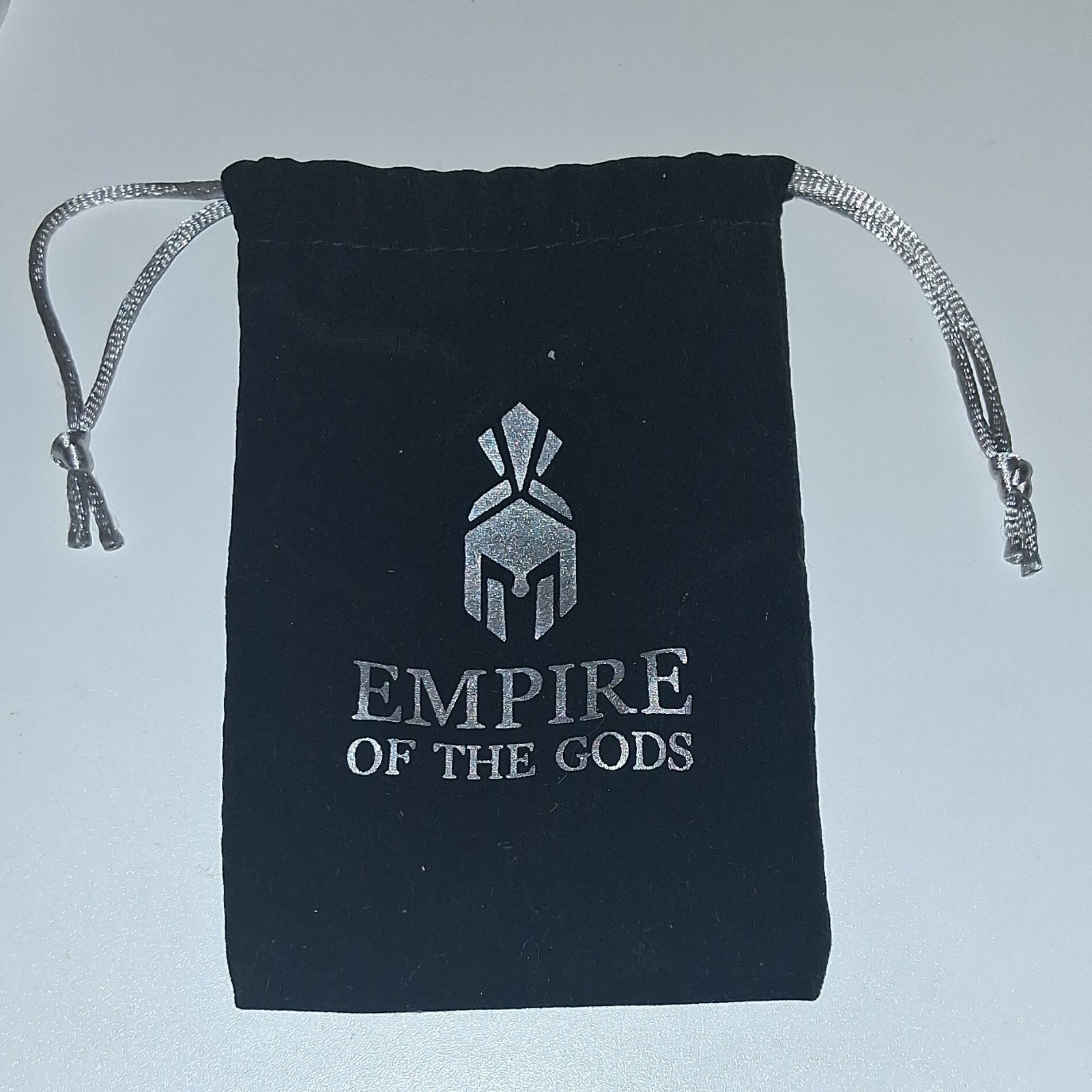 Empire of the Gods Black Velvet Drawstring Lined Jewelry Pouch Bag for Rings