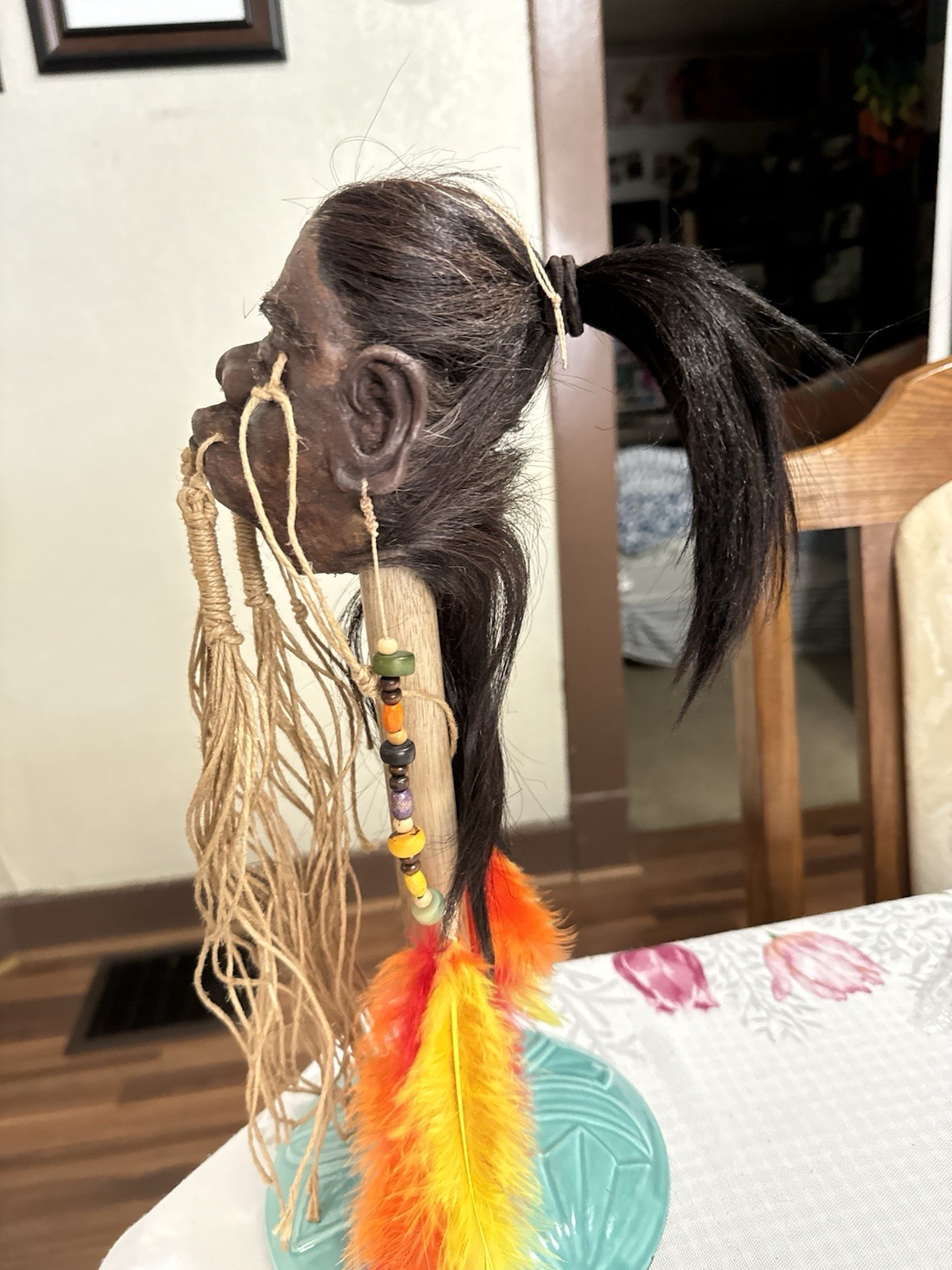 Haunted-TRIBAL WARFARE- JIVARO SHRUNKEN HEAD-Tsantsa..” His Name Is Larry “￼