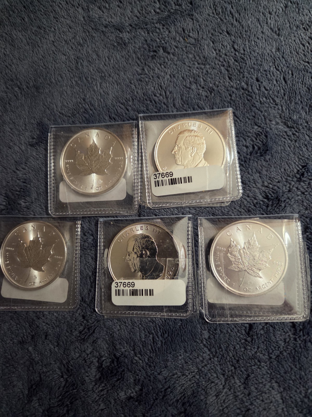 Five 1 OZ 5 Dollar Charles III  2024