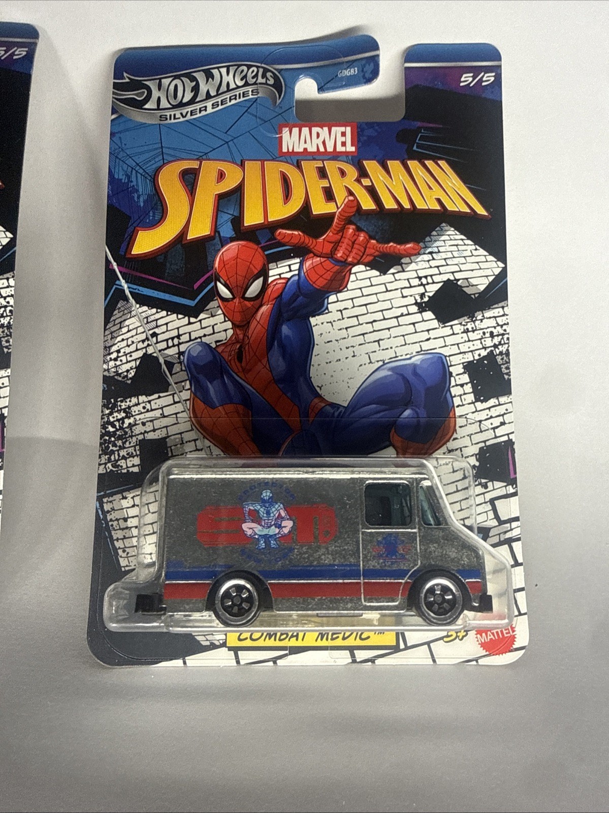 Hot Wheels Silver Series Spider-Man Combat Medic CHASE Metal Base 5/5 NEW!