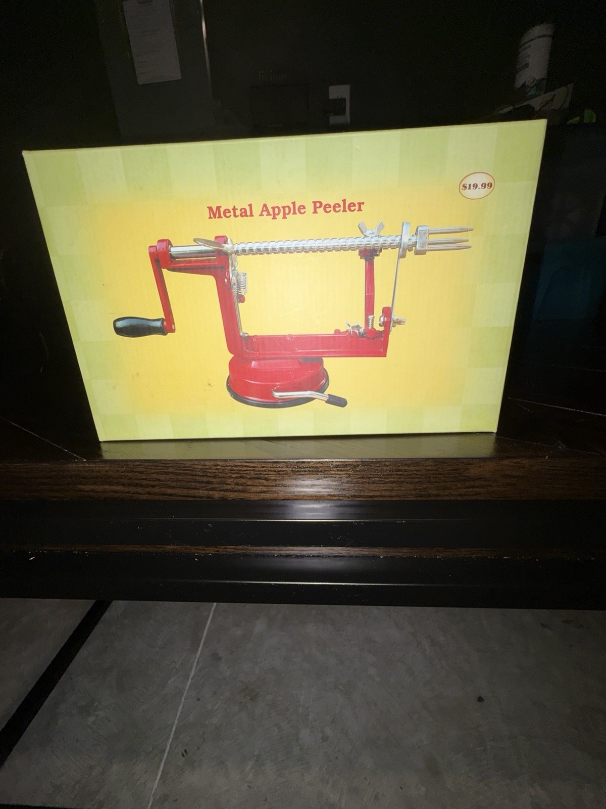Apple Blossom Metal Manual Apple Peeler/Corer/Slicer Red