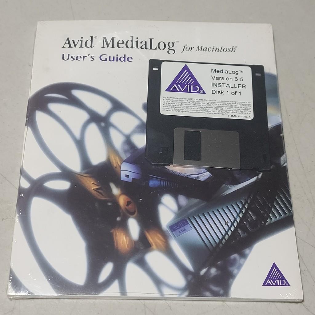 New Avid MediaLog Version 6.5 Software Disk & User's Guide