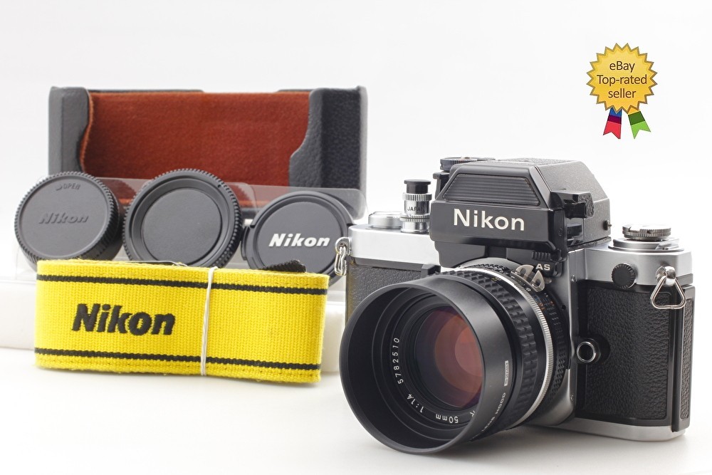 【Almost MINT Hood Case】 Nikon F2 Photomic AS SLR Camera Ais 50mm F1.4 From Japan